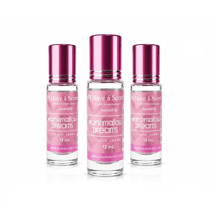 Marshmallow Dreams Perfume Oil Set – 3 Long-Lasting Roll-On Fragrance Oils