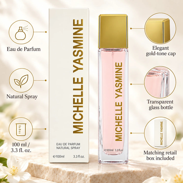 Michelle Yasmine EDP for Women – 3.3 Fl Oz Floral Woody