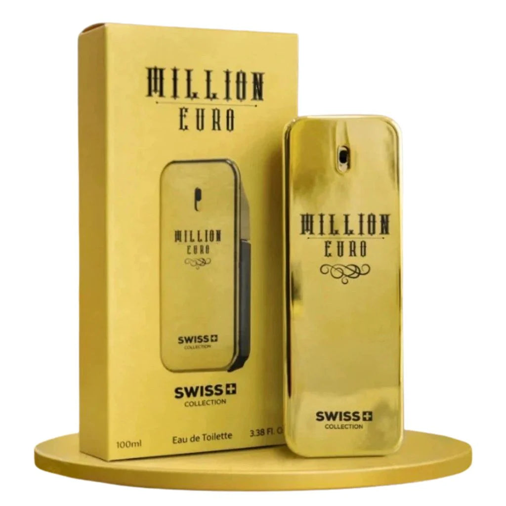 Million Euro by Swiss Collection 100ml Gold Bar Fragrance Bottle and Box