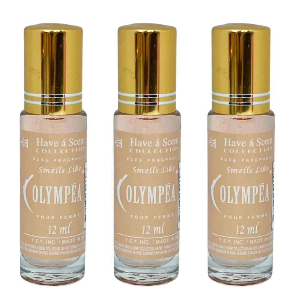 Olymea Concentrated Perfume Oil Pack of 3 - 12ml Roll-On