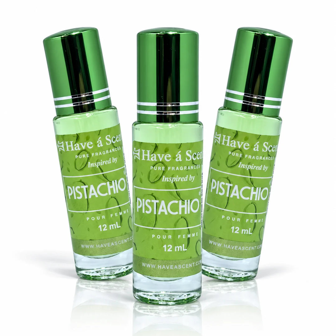 Pistachio Concentrated Perfume Oil Pack of 3 - 12ml Roll-On