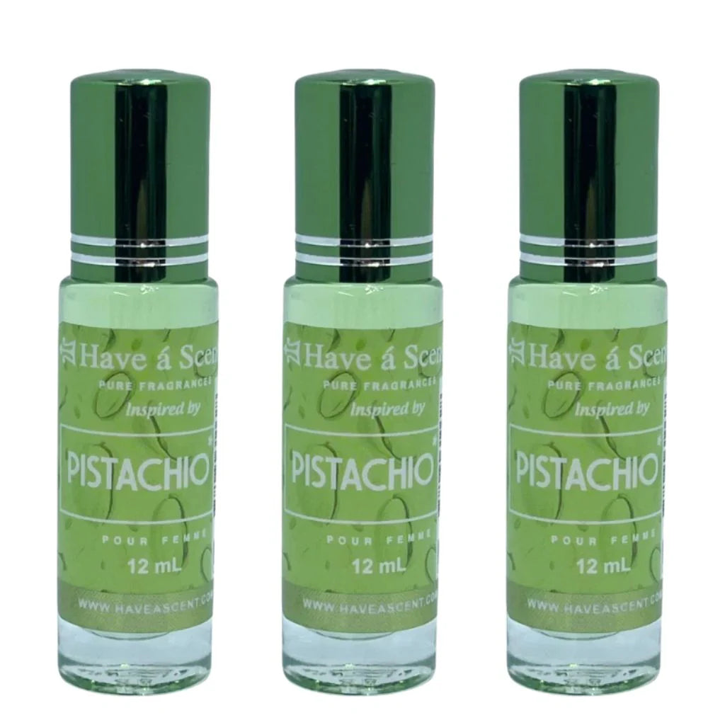 Pistachio Concentrated Perfume Oil Pack of 3 - 12ml Roll-On