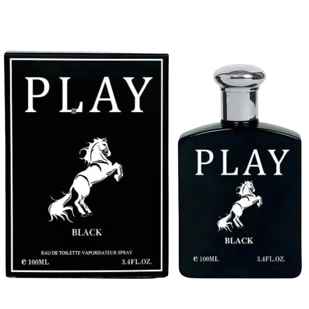 Play Black by EBC Collection 100ml Eau de Toilette in a sleek black bottle