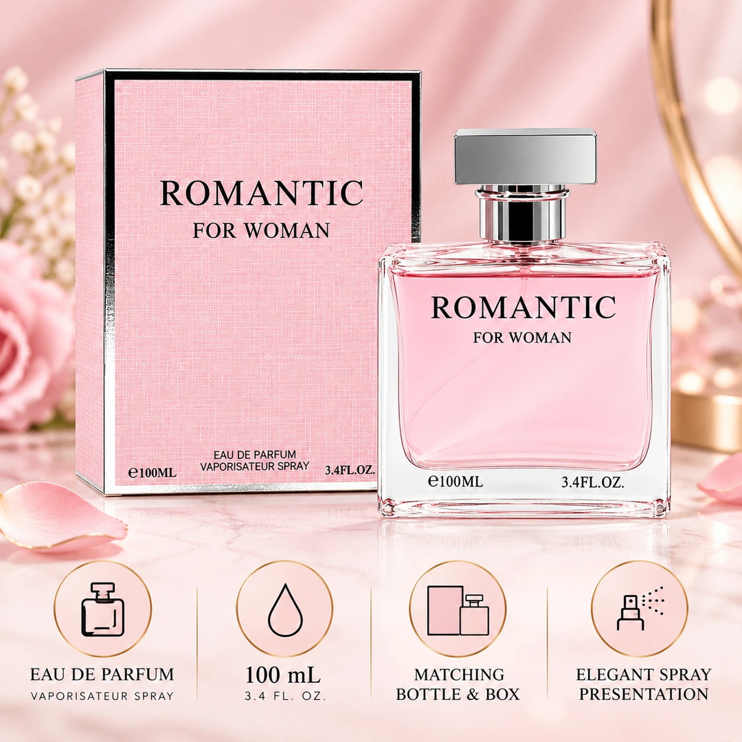 Romantic Eau de Parfum for Women – 3.4 Fl Oz Floral Fragrance