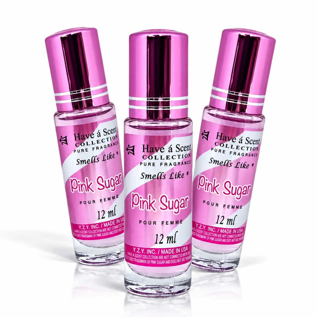 Rose Sugar Roll on Perfume Oil for Women - 12 ml - 3 Pack - Scentblooms
