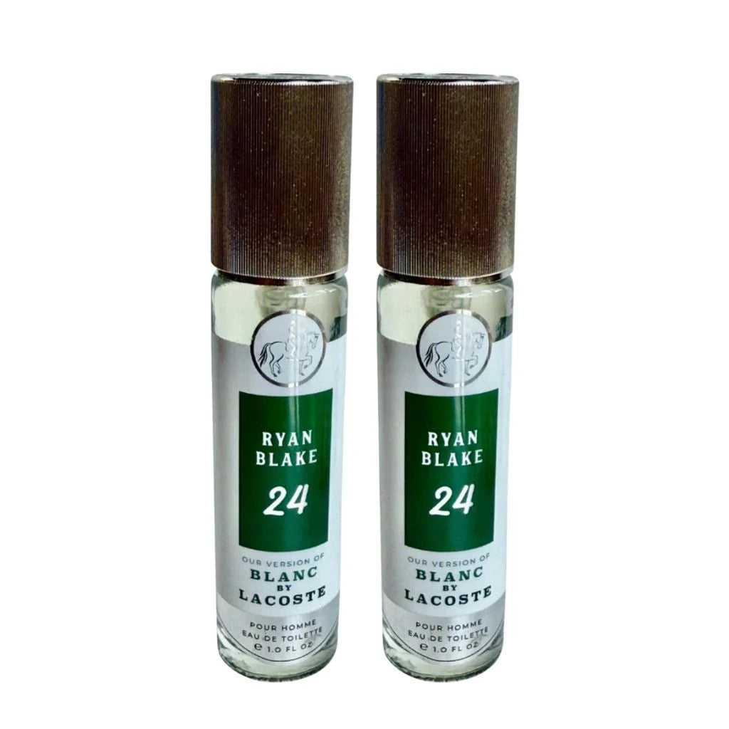 Ryan Blake 24 Blanc Men's Fresh Clean Perfume 2-Pack Set - 1.0 Fl Oz Spray Bottles