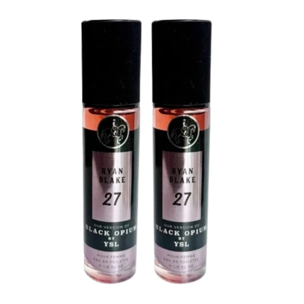 Ryan Blake 27 Black Opium Women's Bold Sensual Perfume 2-Pack Set - 1.0 Fl Oz Spray Bottles