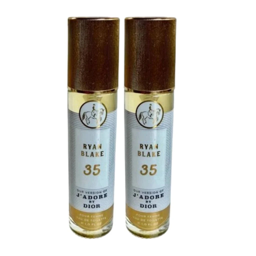 Ryan Blake 35 J'Adore Pour Femme Women's Radiant & Feminine Perfume 2-Pack Set - 1.0 Fl Oz Spray Bottles