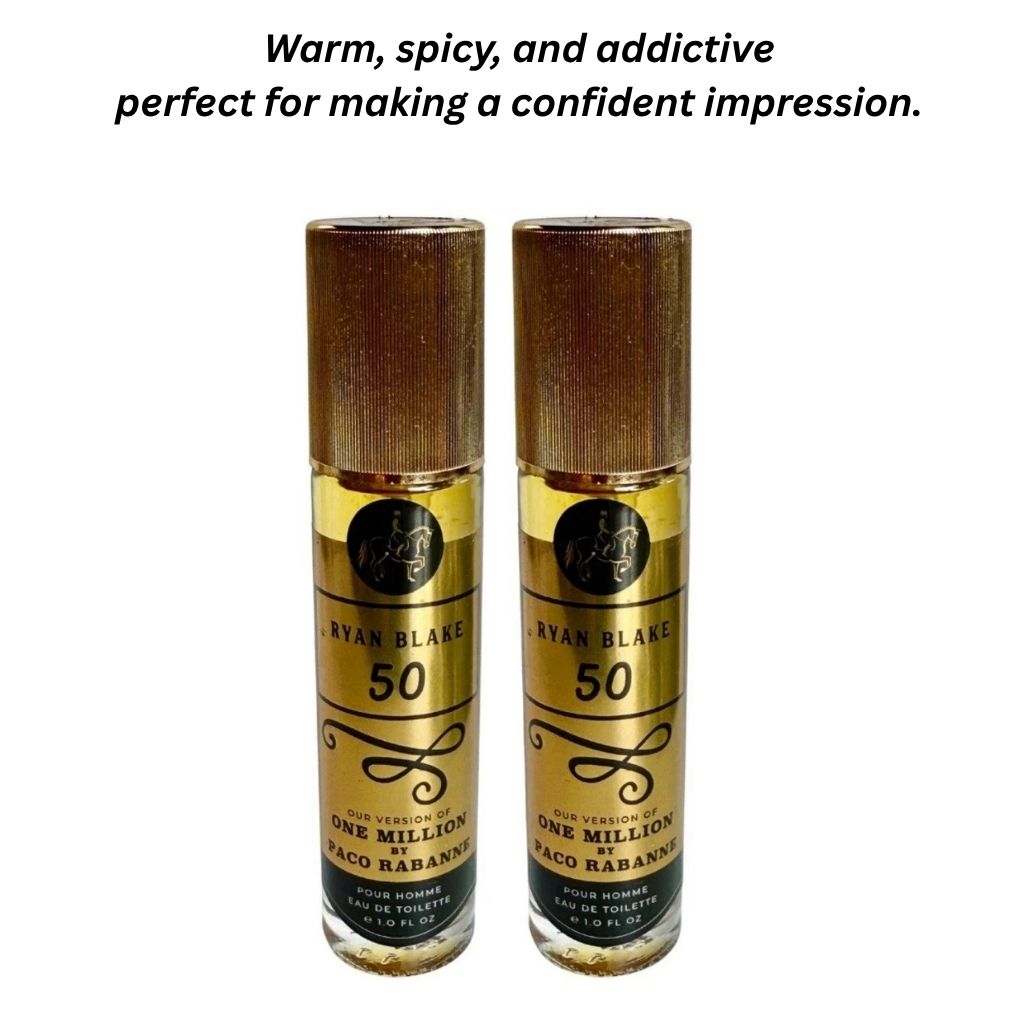 Ryan Blake 50 One Million Men's Warm & Addictive Perfume 2-Pack Set - 1.0 Fl Oz Spray Bottles