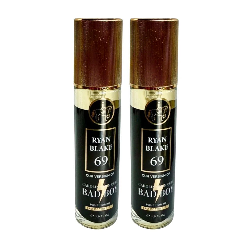 Ryan Blake 69 Bad Boy Men's Bold Aromatic Perfume 2-Pack Set - 1.0 Fl Oz Spray Bottles
