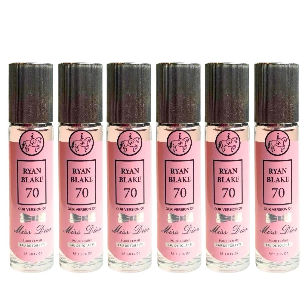 Ryan Blake 70 Women's Chic Floral Perfume 6-Pack Set - 1.0 Fl Oz Bottles