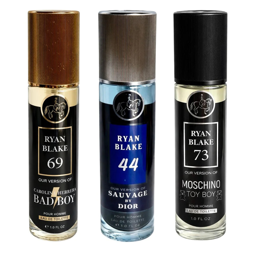 Ryan Blake Men's Bold Perfume 3-Pack - Scents 69, 44, 73.