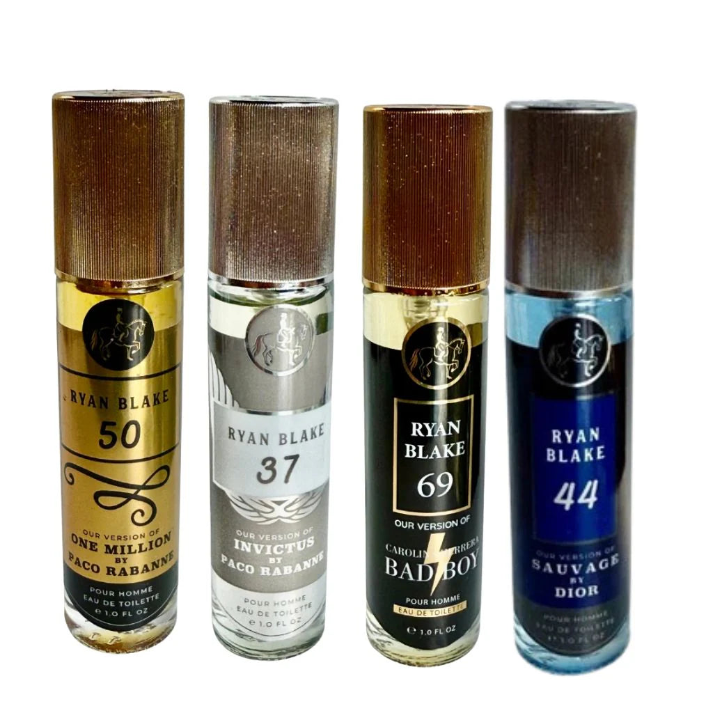 Ryan Blake Men's Spray Perfume 4-Pack Set - Scents 50, 37, 69, 44