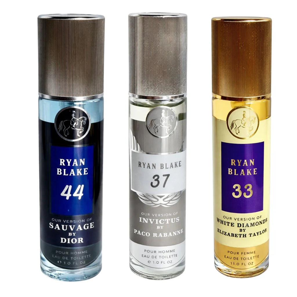 Ryan Blake Unisex Fresh Perfume 3 Pack - Scents 44, 37, 33.