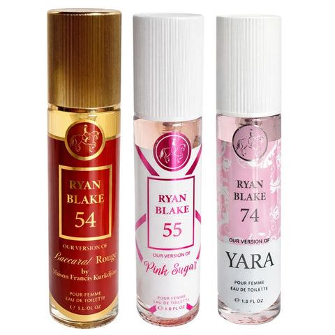 Ryan Blake Women’s 3-Piece Sweet Gourmand and Floral Fragrance Set