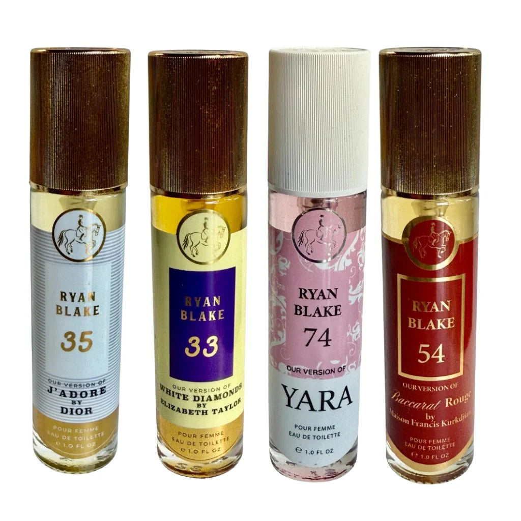 Ryan Blake Women's Spray Perfume 4-Pack Set - Scents 35, 33, 74, 54