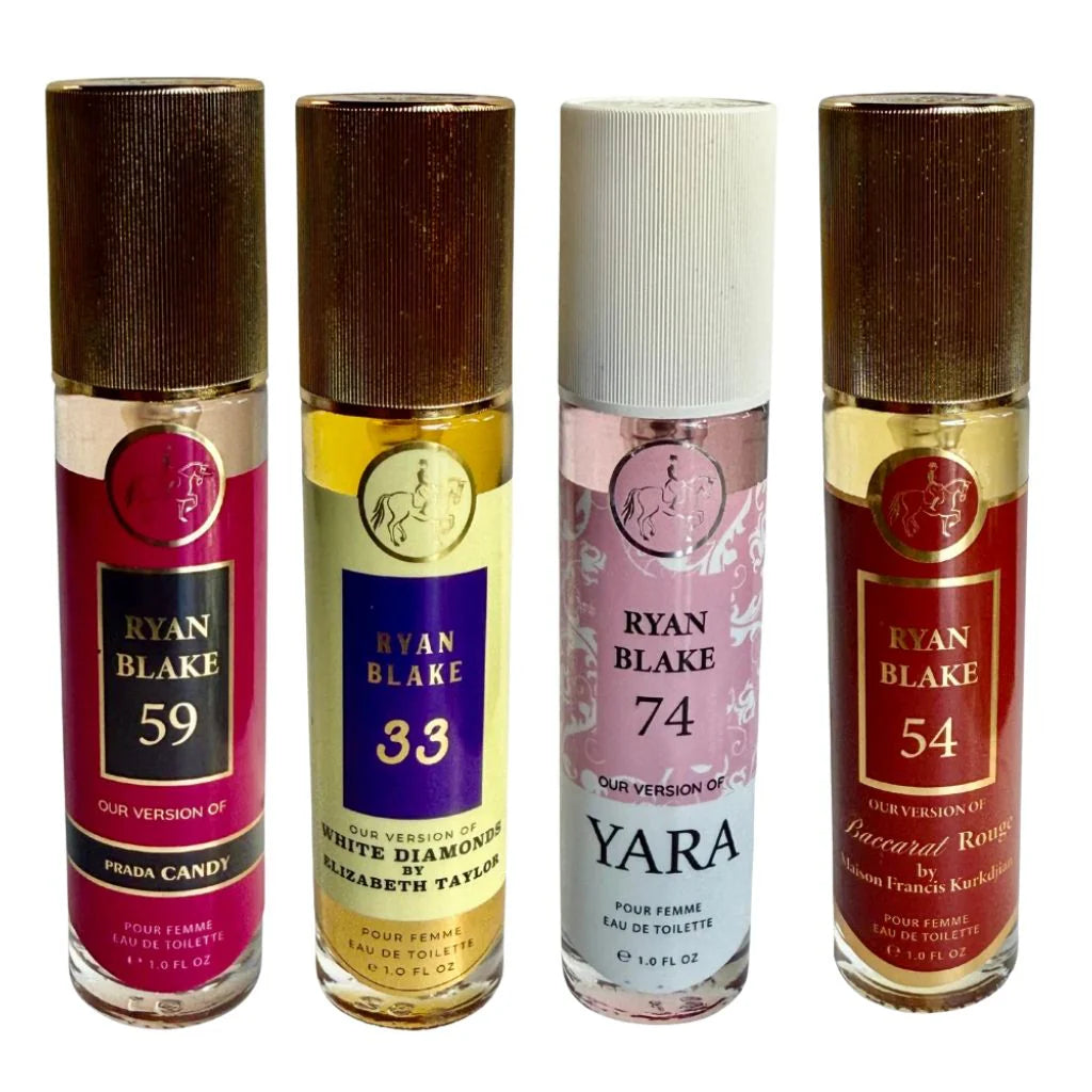 Ryan Blake Women's Spray Perfume 4-Pack Set - Scents 59, 33, 74, 54