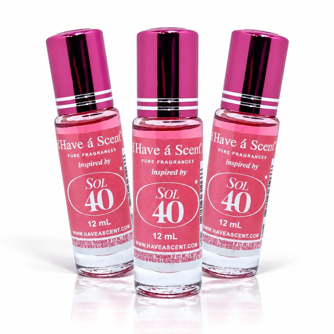 SOL-40 Concentrated Perfume Oil Pack of 3 - 12ml Roll-On