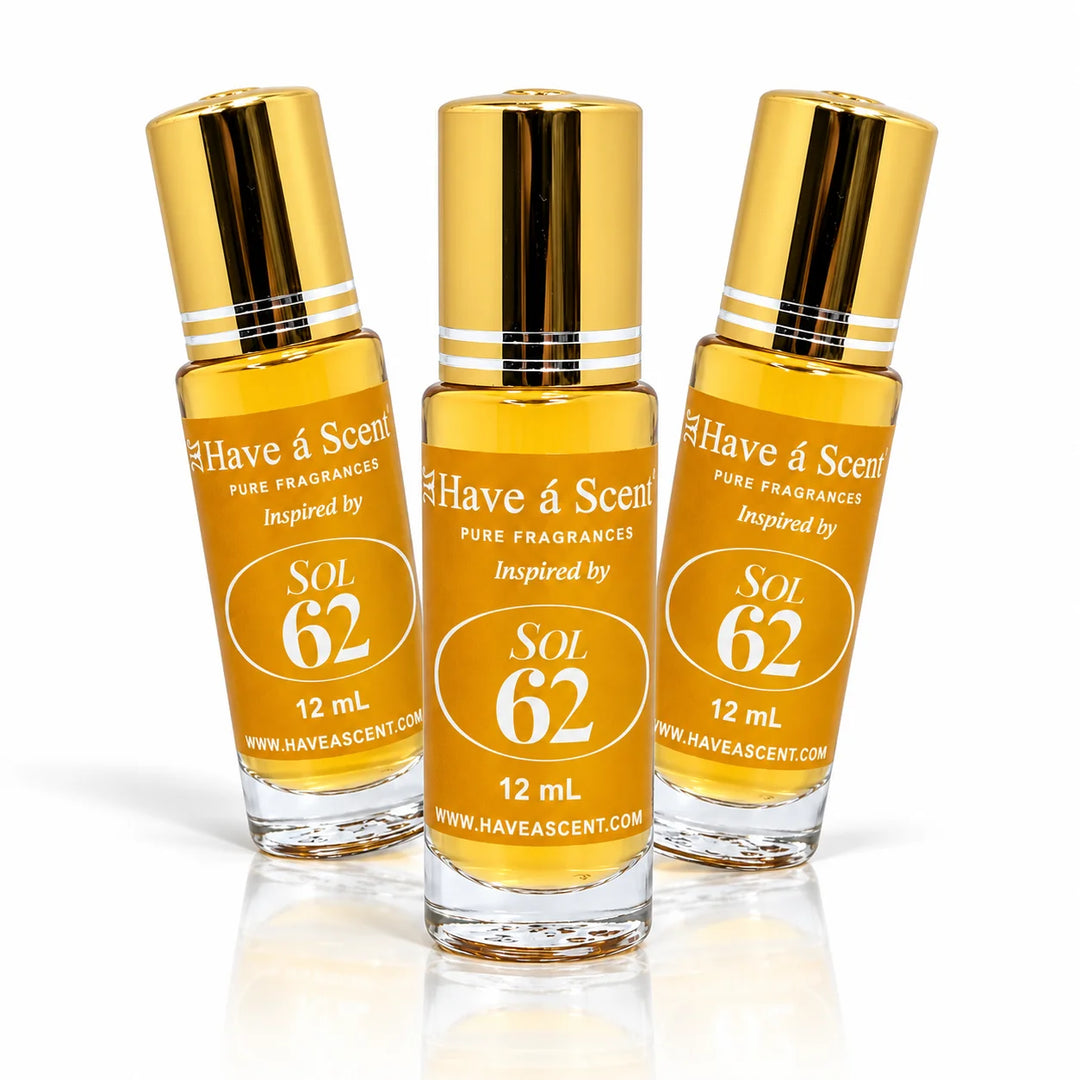 SOL-62 Concentrated Perfume Oil Pack of 3 - 12ml Roll-On