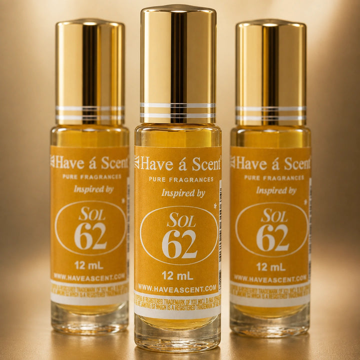 SOL-62 Concentrated Perfume Oil Pack of 3 - 12ml Roll-On