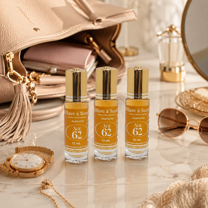 SOL-62 Concentrated Perfume Oil Pack of 3 - 12ml Roll-On