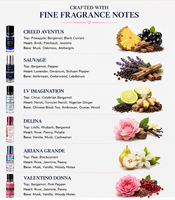 His &amp; Hers Perfume Oil Set | 6 Long-Lasting Roll-On Fragrances