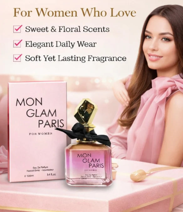 Mon Glam Paris 3.4 oz Eau de Parfum for Women | Elegant Sweet Floral