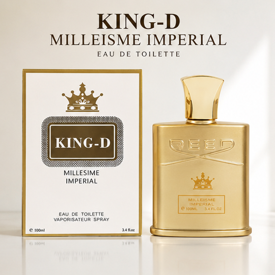 King-D Millesime Imperial Eau De Toilette 100ml (3.4 Fl Oz) – Fresh Citrus Woody Fragrance for Men – Long Lasting Luxury Cologne Spray for Daily Wear, Office &amp; Special Occasions