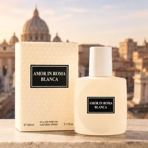 Amor In Roma Blanca Eau De Parfum for Women 100ml (3.3 Fl Oz) – Elegant Floral Vanilla Perfume for Women – Long Lasting Feminine Fragrance Spray