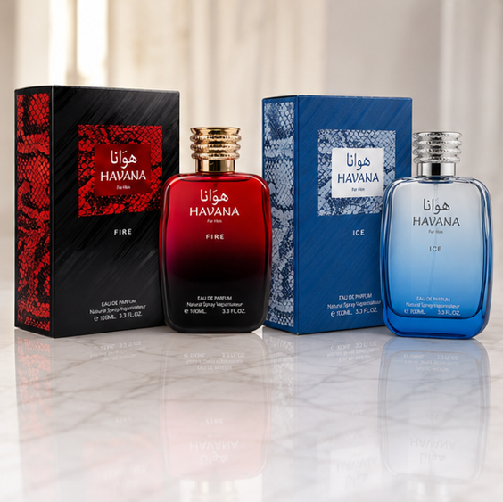 HAVANA Hot &amp; Cold Collection for Men – Fire &amp; Ice Eau de Parfum Gift Set, Long Lasting Men&