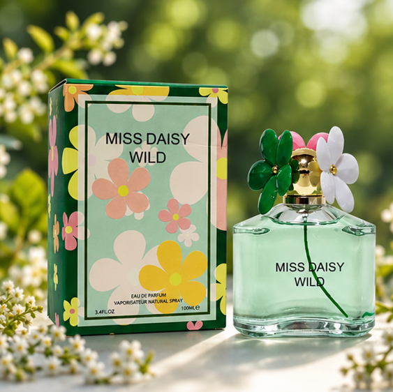 Miss Daisy Wild Eau de Parfum for Women 3.4 Fl Oz (100ml) – Long Lasting Floral Green Perfume – Fresh Feminine Fragrance Spray for Everyday Wear &amp; Special Occasions