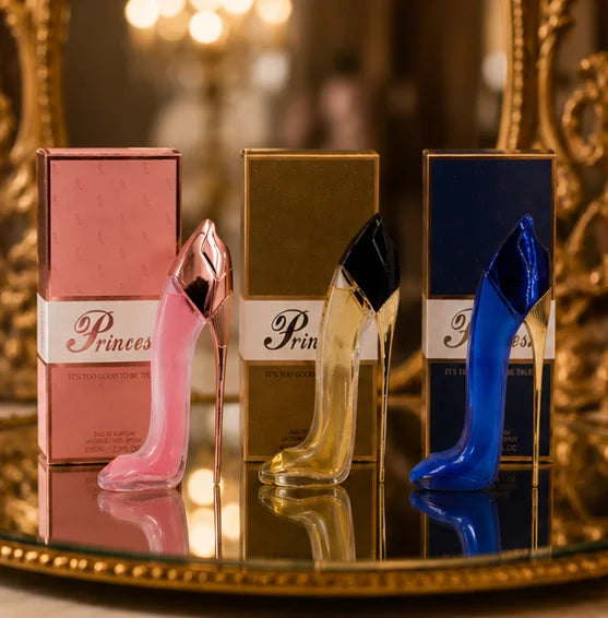 Princess Pink, Gold &amp; Blue High Heel Perfume Gift Set for Women – 3 Piece Eau de Parfum Bundle, Long Lasting Floral, Fresh &amp; Oriental Fragrance Collection, Luxury Women&