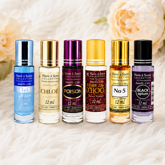 Women’s Assorted Fragrance Oil Set – 6 x 12ml Roll-On Fragrance Oils | Long-Lasting