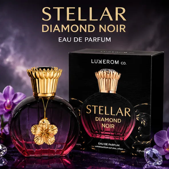 Stellar Diamond Noir Eau De Parfum for Women 100ml (3.4 Fl Oz) – Long Lasting Floral Amber Perfume for Women – Elegant Feminine Fragrance Spray