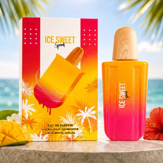 Ice Sweet Spark Eau de Parfum for Women 3.4 Fl Oz (100ml) | Long Lasting Sweet Fruity Floral Perfume | Tropical Summer Fragrance Spray | Fresh Everyday Women&