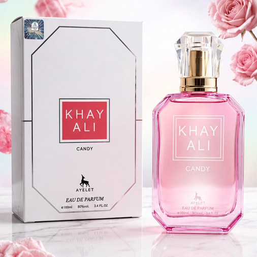 Khayali Candy Eau de Parfum for Women 3.4 Fl Oz (100ml) – Sweet Candy Perfume with Fruity, Sugary, Vanilla &amp; Soft Musk Notes – Long Lasting Women&