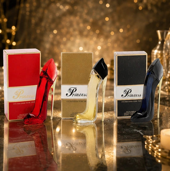 Princess Luxury High Heel Perfume Gift Set for Women – 3 Piece Eau de Parfum Bundle, Red, Gold &amp; Black Long Lasting Floral, Oriental &amp; Warm Gourmand Fragrance Collection, Women&