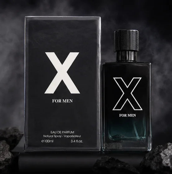 X for Men Eau de Parfum 3.4 Fl Oz (100ml) – Long Lasting Fresh Woody Aromatic Cologne for Men with Citrus, Amber, Musk &amp; Cedar Notes – Premium Masculine Fragrance Gift