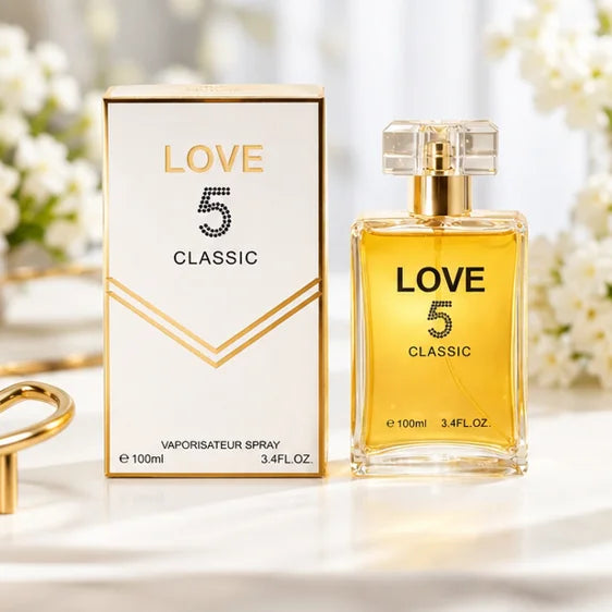 Love 5 Classic Perfume Gift Set for Women – Gold &amp; Red Eau de Parfum 3.4 Fl Oz (100ml) Each – Long Lasting Floral Fruity Vanilla Fragrance Duo