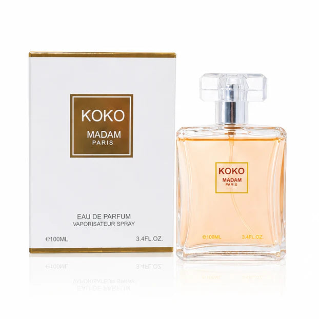 Koko Madam Paris Eau De Parfum for Women 100ml (3.4 Fl Oz) – Long Lasting Floral Amber Perfume Spray for Women – Elegant Feminine Everyday Fragrance