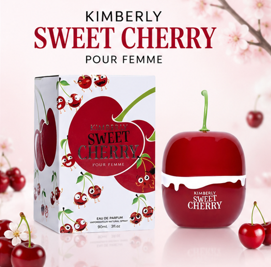 Kimberly Sweet Cherry Eau De Parfum for Women 90ml (3.0 Fl Oz) – Sweet Fruity Floral Perfume for Women – Long Lasting Feminine Fragrance Spray