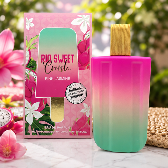 Rio Sweet Crush Pink Jasmine Eau de Parfum for Women 3.4 Fl Oz (100ml) – Tropical Fruity Floral Perfume, Long Lasting Women&