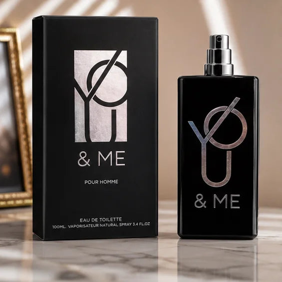 YOU &amp; ME Pour Homme Eau de Toilette for Men 3.4 Fl Oz (100ml) – Long Lasting Fresh Woody Aromatic Cologne with Citrus, Lavender, Amber &amp; Musk – Premium Men&