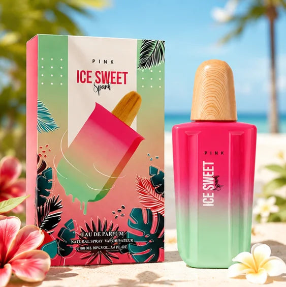 Pink Ice Sweet Spark Eau de Parfum for Women 3.4 Fl Oz (100ml) | Long Lasting Sweet Fruity Floral Perfume | Tropical Summer Women&