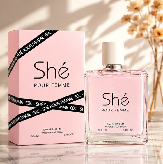 Shé Pour Femme Eau De Parfum 100ml (3.4 Fl Oz) – Long Lasting Floral Fruity Perfume for Women – Elegant Feminine Fragrance Spray for Daily Wear, Date Night &amp; Special Occasions