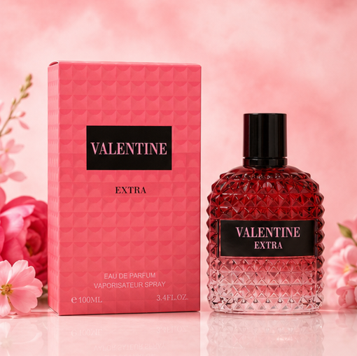 Valentine Extra Eau de Parfum for Women, 3.4 Fl Oz (100ml) Long Lasting Floral Fruity Perfume – Sweet Romantic Feminine Fragrance with Floral, Berry &amp; Musk Notes – Everyday Signature Scent for Women