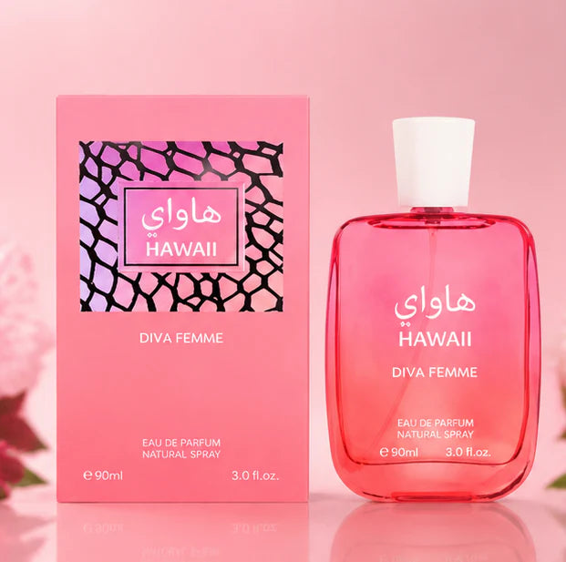 Hawaii Diva Femme Eau De Parfum for Women 90ml (3.0 Fl Oz) – Long Lasting Floral Perfume for Women – Sweet Feminine Fragrance Spray