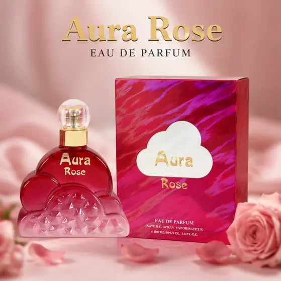 Aura Rose Eau De Parfum for Women 100ml (3.4 Fl Oz) – Long Lasting Sweet Floral Rose Perfume for Women – Feminine Romantic Fragrance Spray