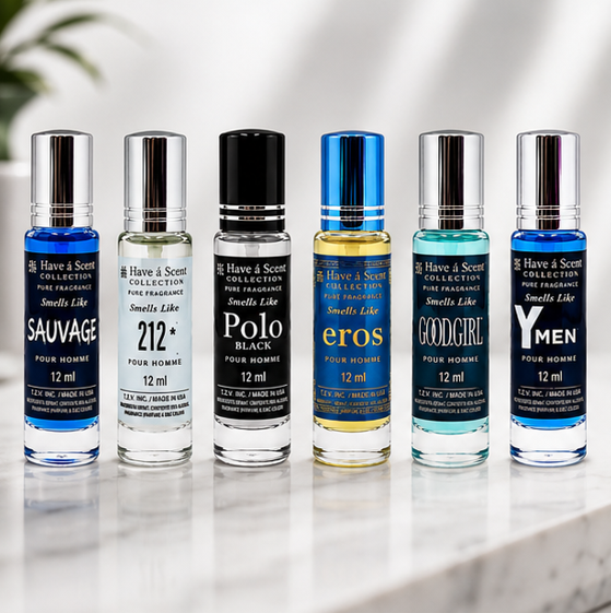 Wholesale Assorted Perfume Oil Roll-On Set – 6 x 12ml Fragrance Oils for Men &amp; Women | Fragrance Oils Set | Long-Lasting