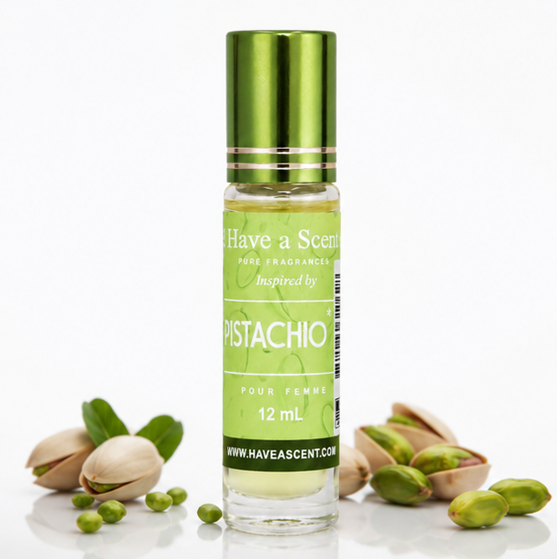 Pistachio Perfume Oil for Women 12 mL – Long Lasting Roll On Fragrance Oil – Sweet Nutty Gourmand Scent – Alcohol Free Perfume Oil – Travel Size Perfume for Daily Wear
